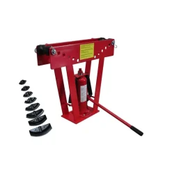 vidaXL Herramientas-Dobladora de tubos tubo barra hidráulica 16 ton 8 troqueles
