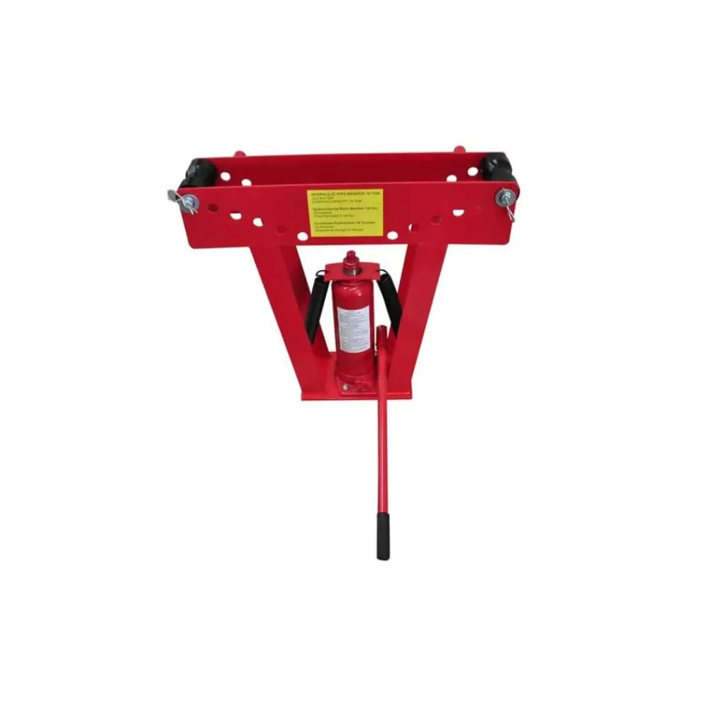 vidaXL Herramientas-Dobladora de tubos tubo barra hidráulica 16 ton 8 troqueles