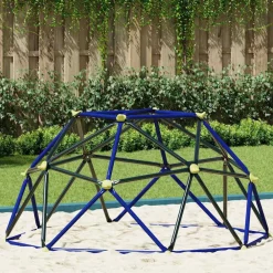 vidaXL Estructuras Para Juegos Al Aire Libre-Domo de Escalada Azul Acero