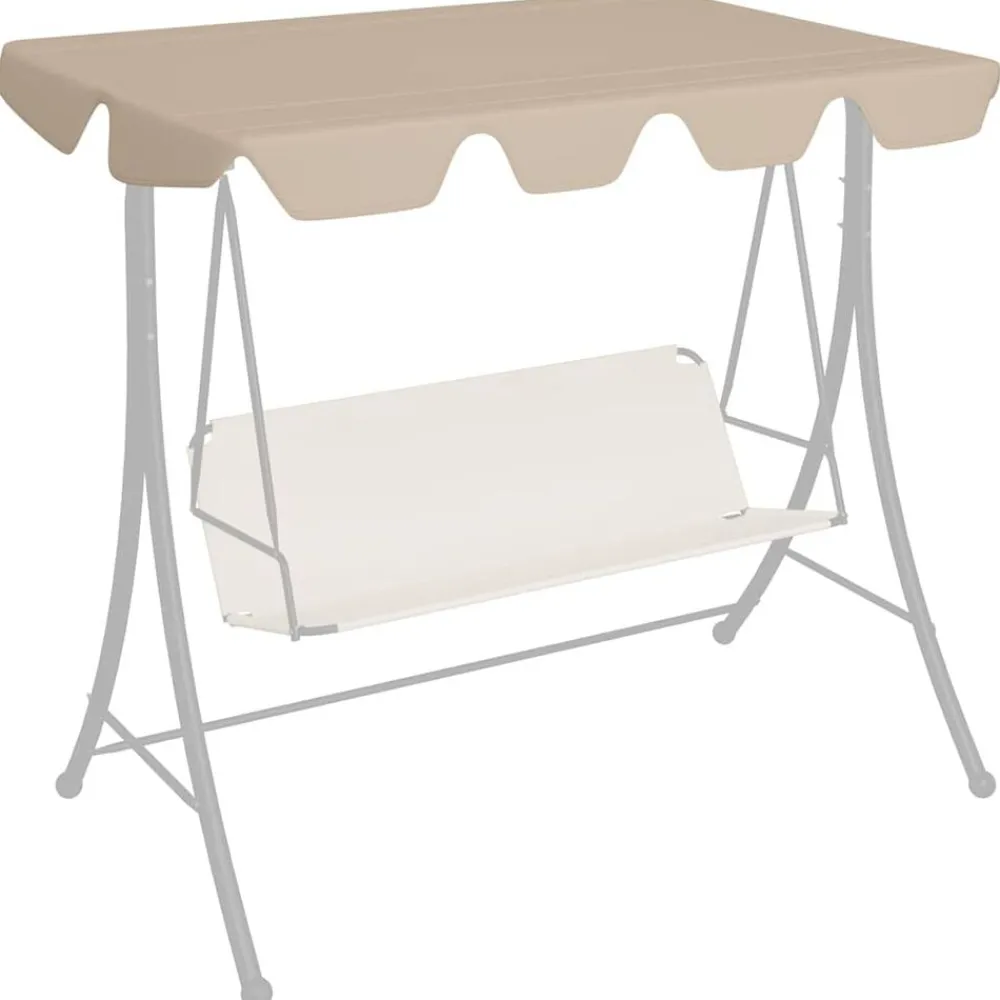 vidaXL Dosel de repuesto columpio de jardín 188/168x145/110 cm Beige Discount