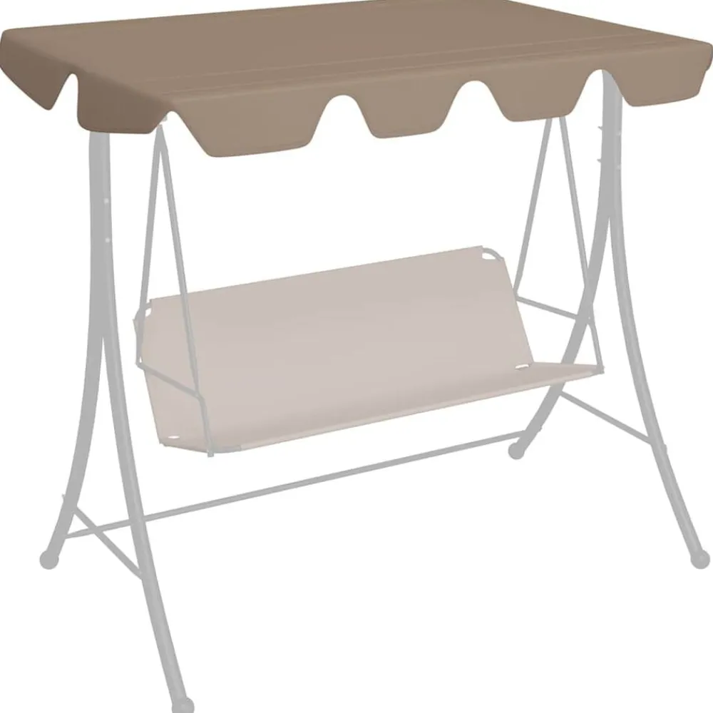vidaXL Dosel de repuesto columpio jardín gris taupe 188/168x145/110 cm Taupé Outlet