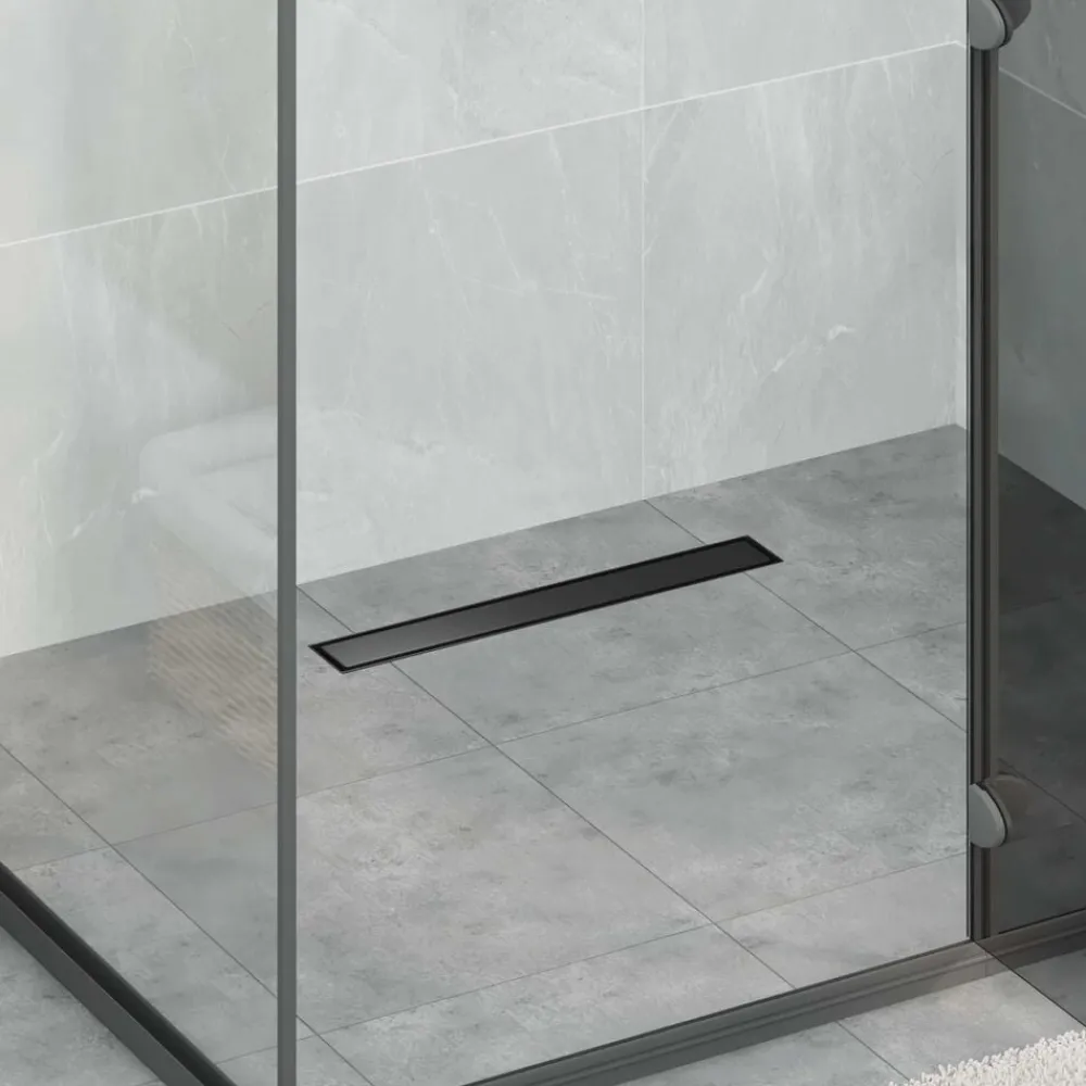 vidaXL Drenaje de ducha 2 en 1 50 cm Acero inoxidable 304 Negro Best
