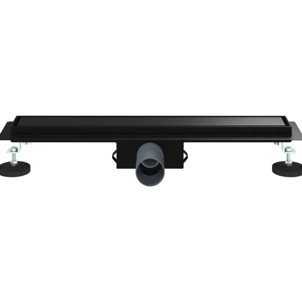 vidaXL Drenaje de ducha 2 en 1 50 cm Acero inoxidable 304 Negro Best