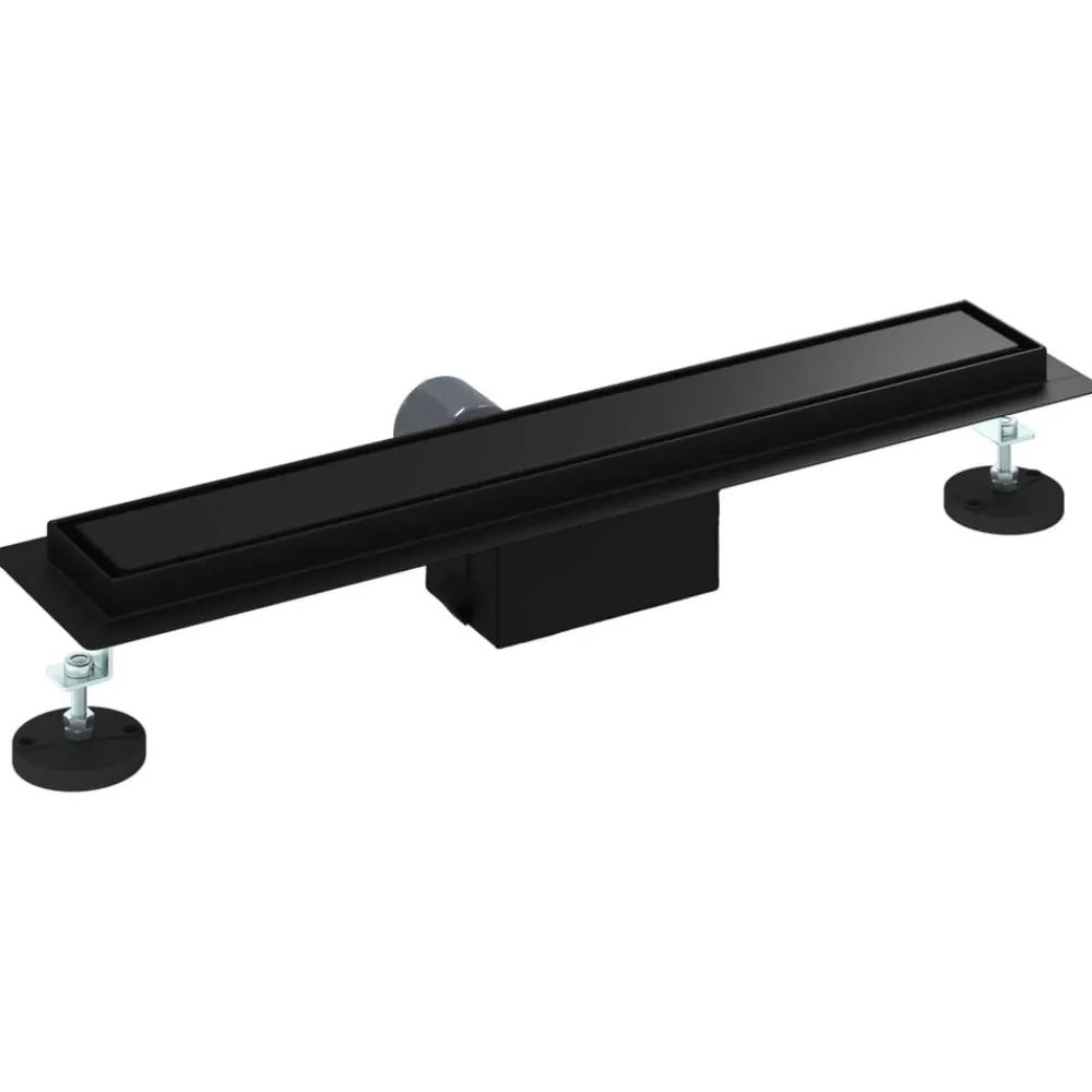 vidaXL Drenaje de ducha 2 en 1 50 cm Acero inoxidable 304 Negro Best