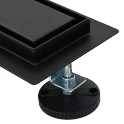 vidaXL Drenaje de ducha 2 en 1 50 cm Acero inoxidable 304 Negro Best