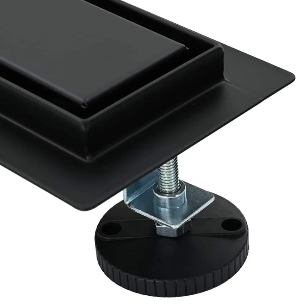 vidaXL Drenaje de ducha 2 en 1 50 cm Acero inoxidable 304 Negro Best