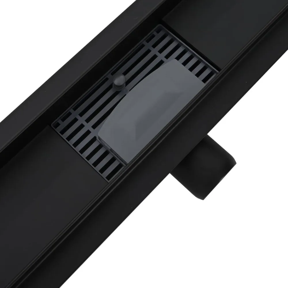 vidaXL Drenaje de ducha 2 en 1 50 cm Acero inoxidable 304 Negro Best
