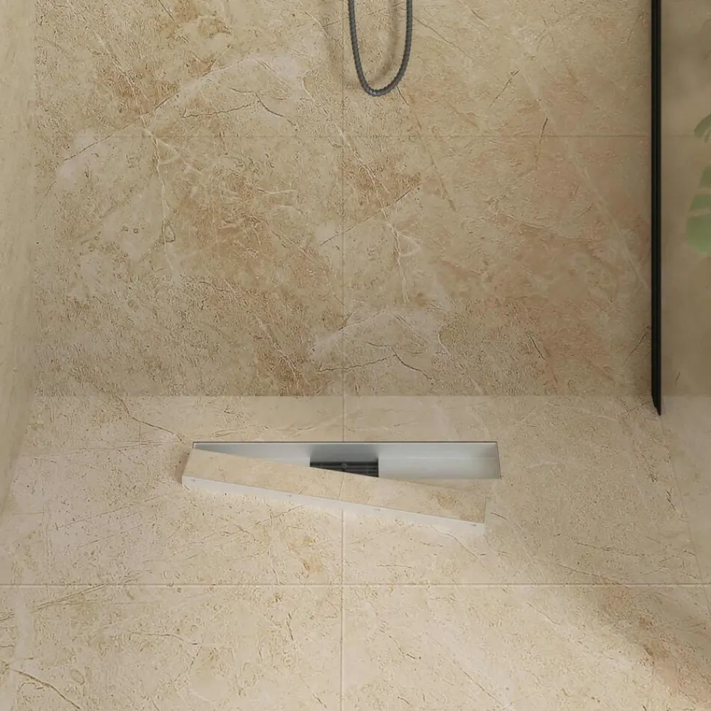 vidaXL Fontanería-Drenaje de ducha 2 en 1 50 cm Acero inoxidable 304