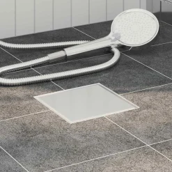 vidaXL Drenaje de ducha 2 en 1 Plateado 15 x 15 cm Clearance