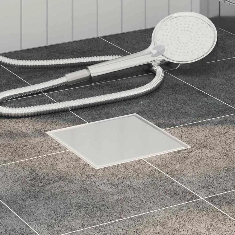 vidaXL Drenaje de ducha 2 en 1 Plateado 15 x 15 cm Clearance