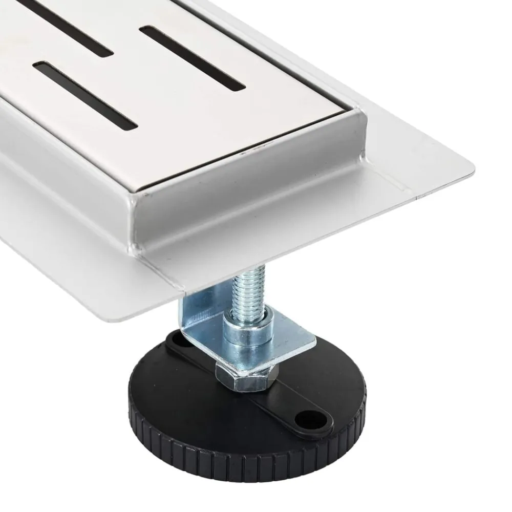 vidaXL Fontanería-Drenaje de ducha con diseño de línea Plateado 50 cm