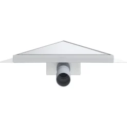 vidaXL Drenaje de Ducha Triangular 2 en 1 Plateado 32 x 32 x 7,5 cm Online