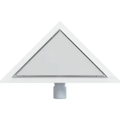 vidaXL Drenaje de Ducha Triangular 2 en 1 Plateado 32 x 32 x 7,5 cm Online