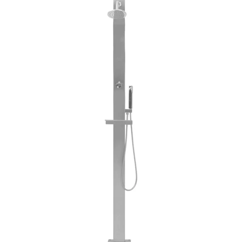 vidaXL Ducha de exterior de acero inoxidable recta New