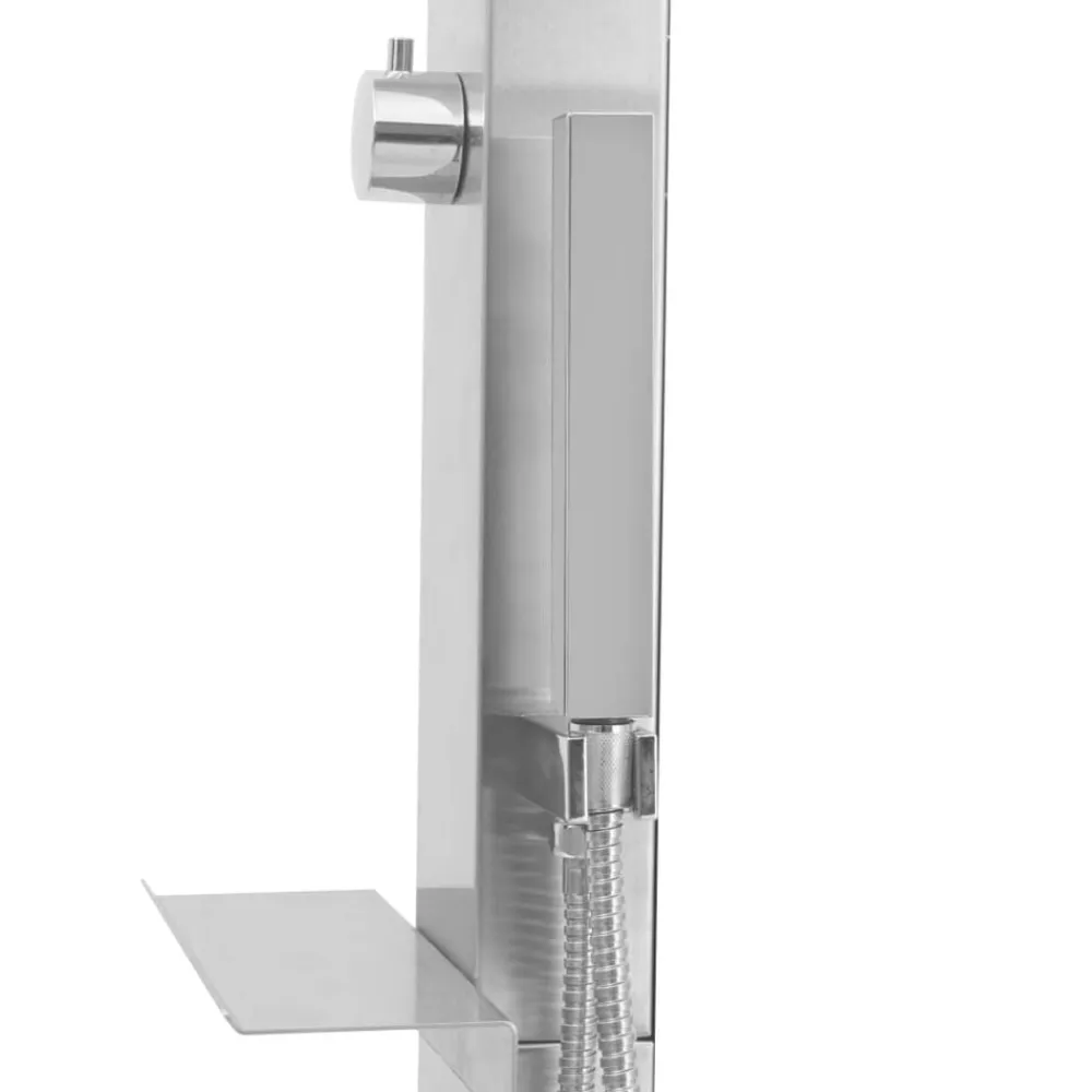 vidaXL Ducha de exterior de acero inoxidable recta New