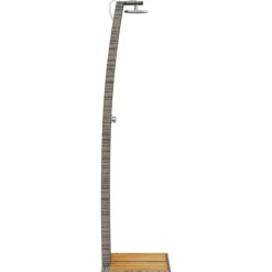 vidaXL Piscina Y Spa-Ducha de exterior ratán PE y madera acacia 55x60x224 cm