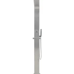 vidaXL Ducha de exterior de acero inoxidable curvada Discount