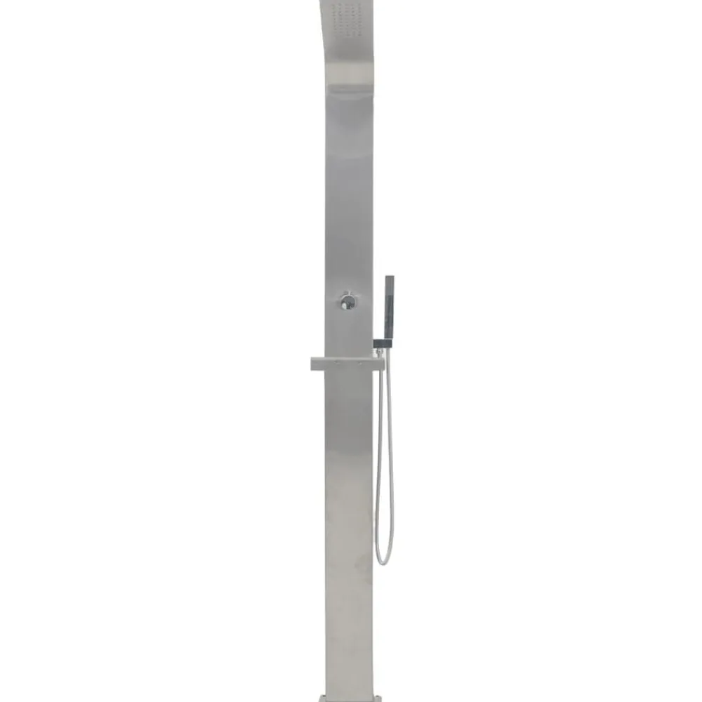 vidaXL Ducha de exterior de acero inoxidable curvada Discount
