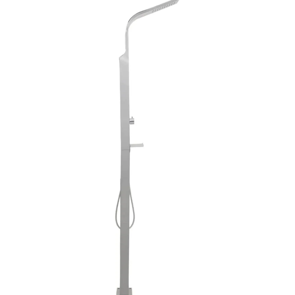 vidaXL Ducha de exterior de acero inoxidable curvada Discount