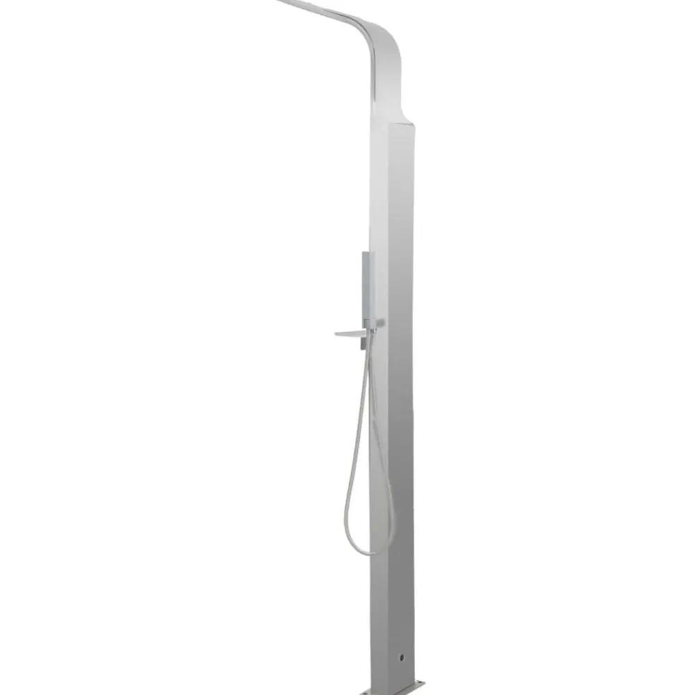 vidaXL Ducha de exterior de acero inoxidable curvada Discount