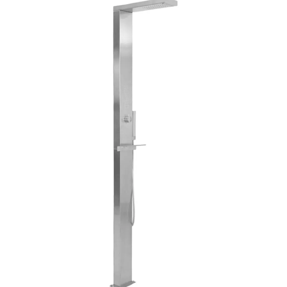 vidaXL Ducha de exterior de acero inoxidable cuadrada Best