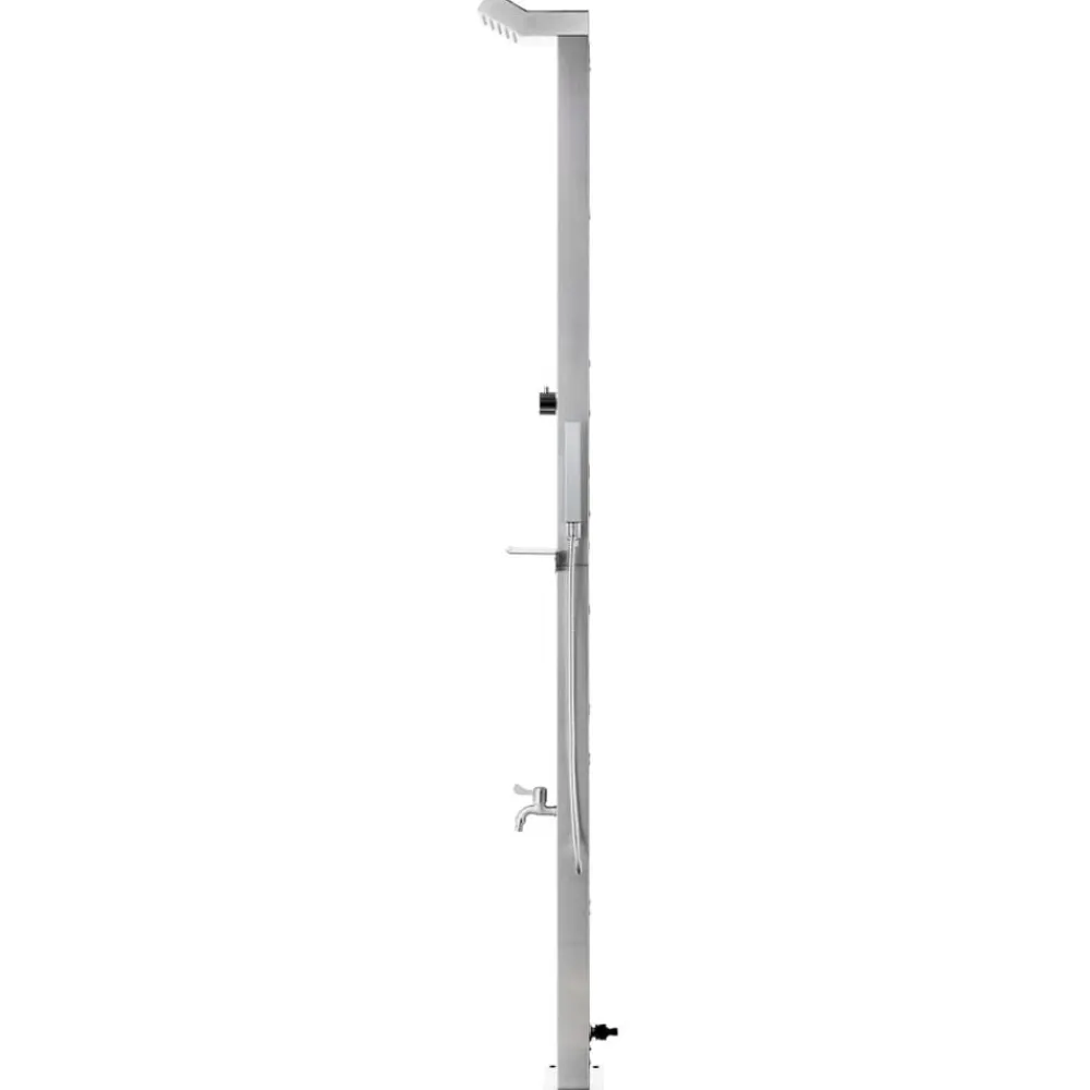 vidaXL Piscina Y Spa-Ducha de jardín acero inoxidable 220 cm