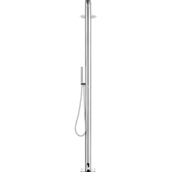 vidaXL Piscina Y Spa-Ducha de jardín acero inoxidable 225 cm