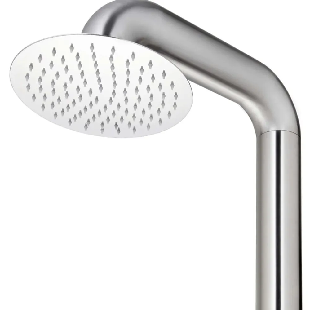 vidaXL Piscina Y Spa-Ducha de jardín acero inoxidable 225 cm