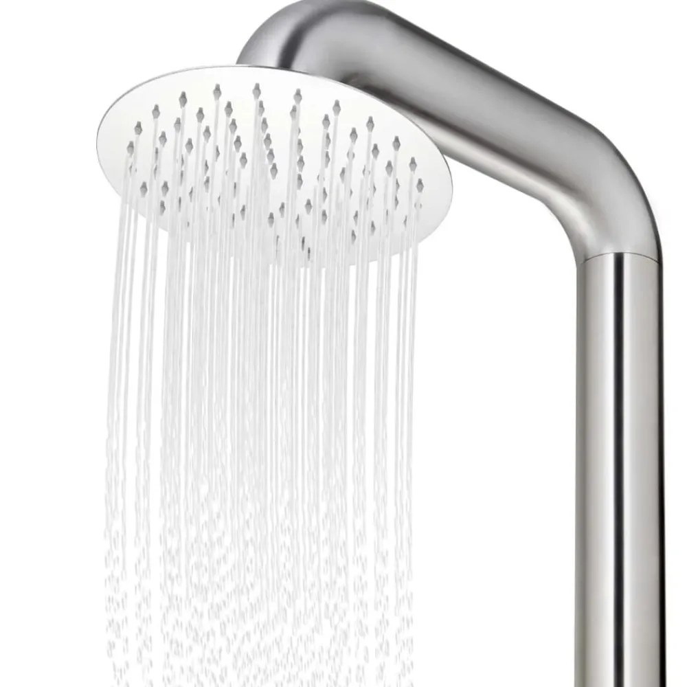 vidaXL Piscina Y Spa-Ducha de jardín acero inoxidable 225 cm
