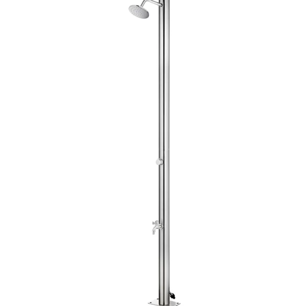 vidaXL Ducha de jardín acero inoxidable 215 cm Discount