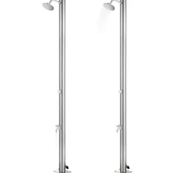 vidaXL Ducha de jardín acero inoxidable 215 cm Discount