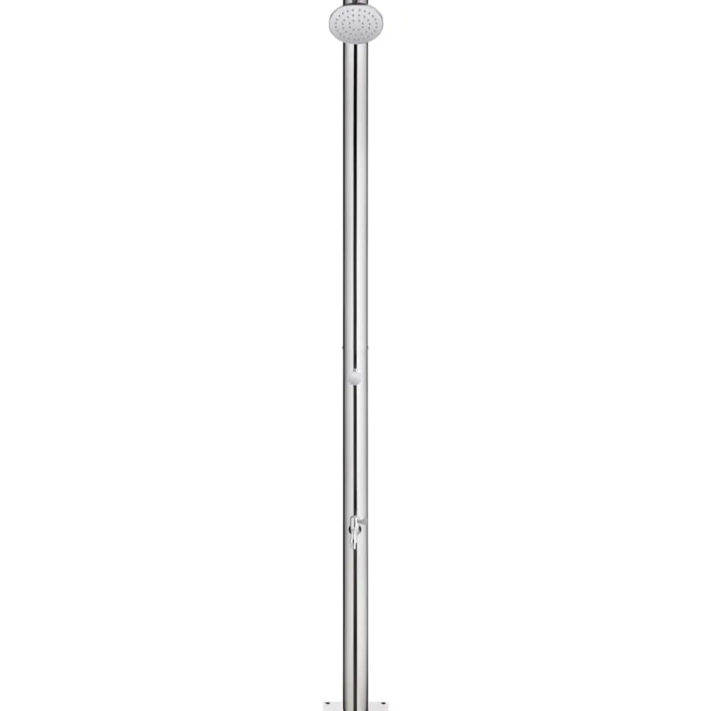 vidaXL Ducha de jardín acero inoxidable 215 cm Discount