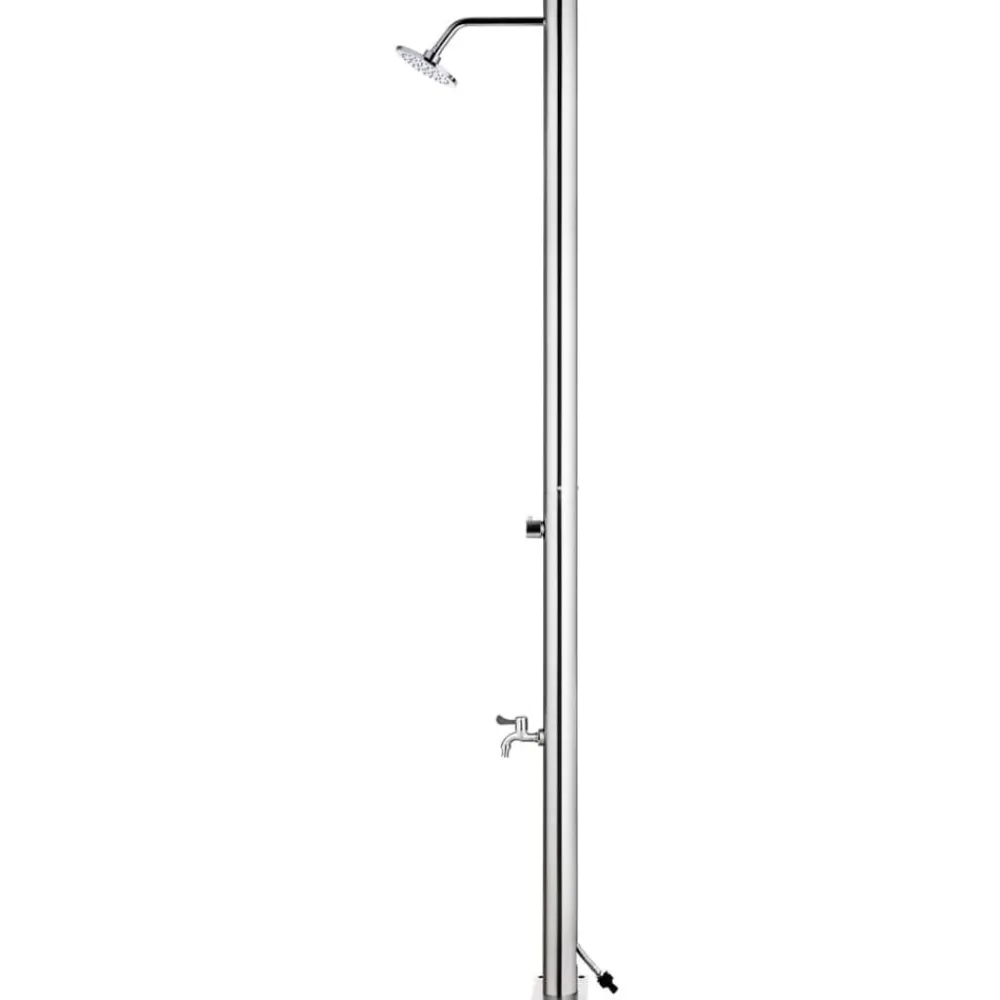 vidaXL Ducha de jardín acero inoxidable 215 cm Discount