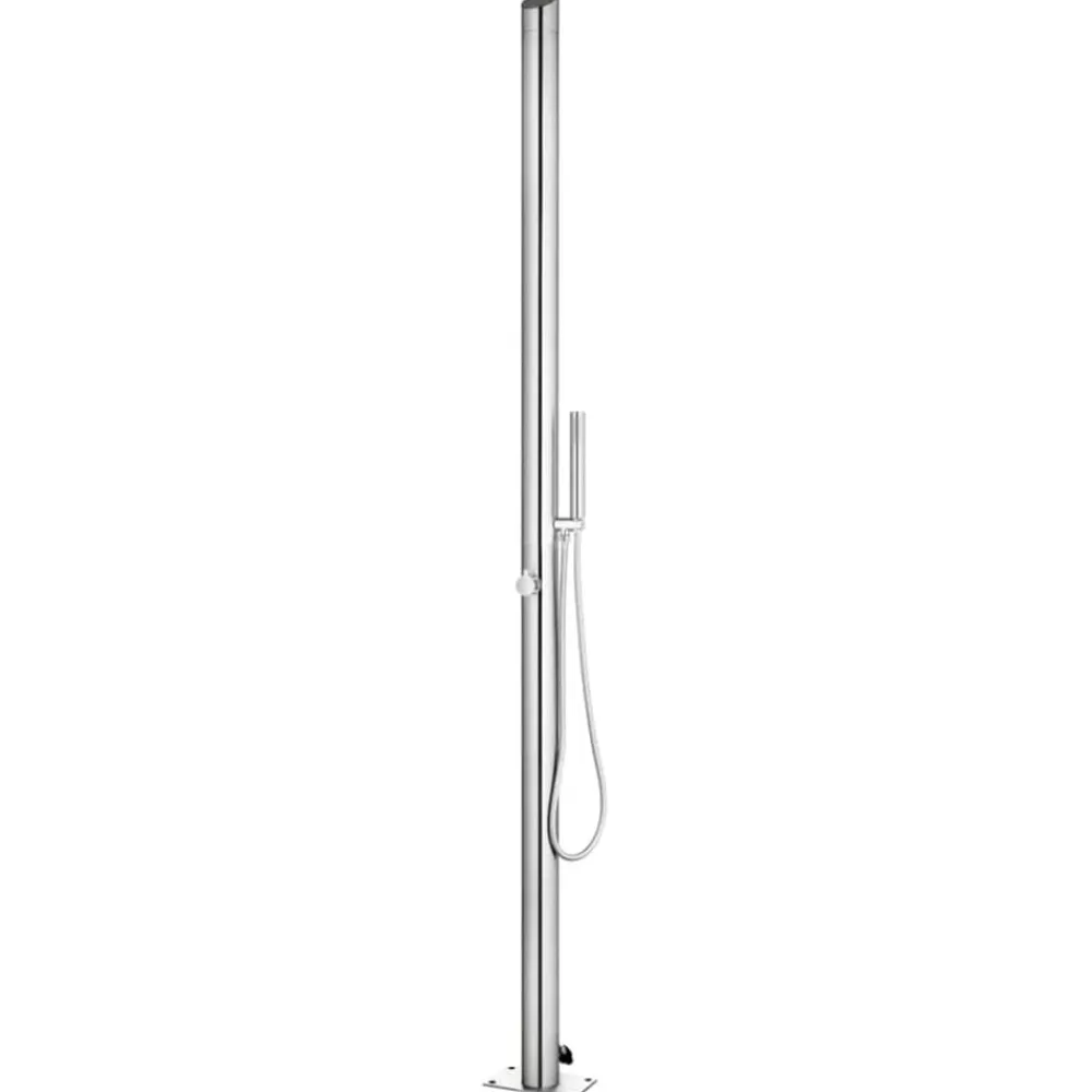 vidaXL Piscina Y Spa-Ducha de jardín acero inoxidable 220 cm