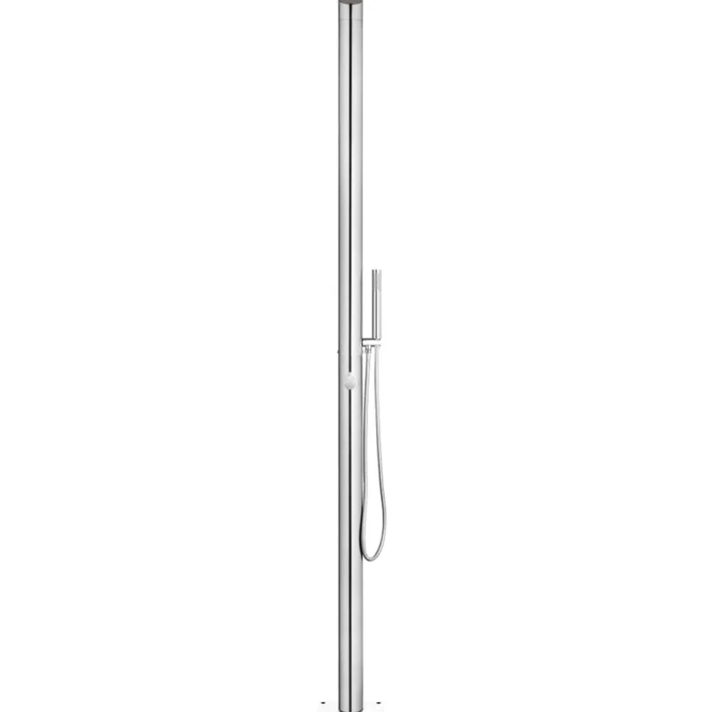 vidaXL Piscina Y Spa-Ducha de jardín acero inoxidable 220 cm