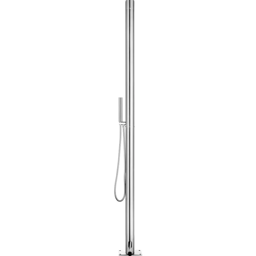 vidaXL Piscina Y Spa-Ducha de jardín acero inoxidable 220 cm