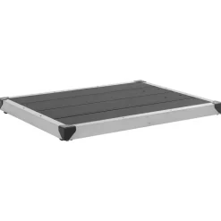 vidaXL Ducha de jardín con base 220 cm aluminio Gris Best