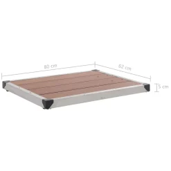 vidaXL Ducha de jardín con base marrón 220 cm acero inoxidable Marrón Hot
