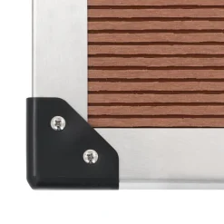 vidaXL Ducha de jardín con plato acero inoxidable y WPC Marrón