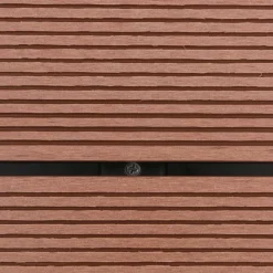 vidaXL Ducha de jardín con plato acero inoxidable WPC Marrón Outlet