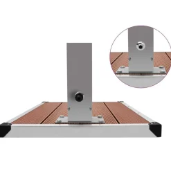 vidaXL Ducha de jardín con plato acero inoxidable WPC Marrón Outlet
