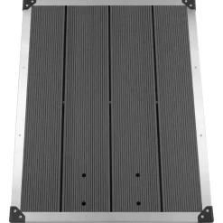 vidaXL Piscina Y Spa-Ducha de jardín con base 225 cm acero inoxidable