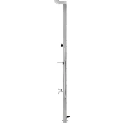 vidaXL Piscina Y Spa-Ducha de jardín con base 225 cm acero inoxidable