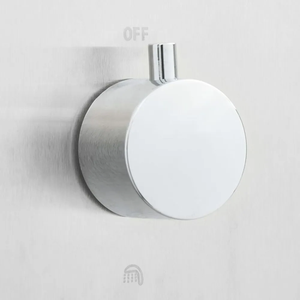 vidaXL Ducha de jardín con plato acero inoxidable WPC Marrón Outlet