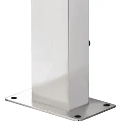 vidaXL Piscina Y Spa-Ducha de jardín con base marrón 225 cm acero inoxidable