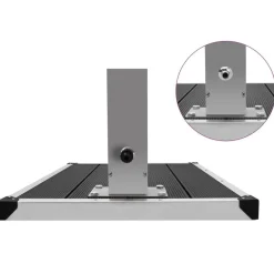 vidaXL Ducha de jardín con plato acero inoxidable WPC Gris Sale
