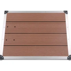 vidaXL Piscina Y Spa-Ducha de jardín con base marrón 220 cm aluminio