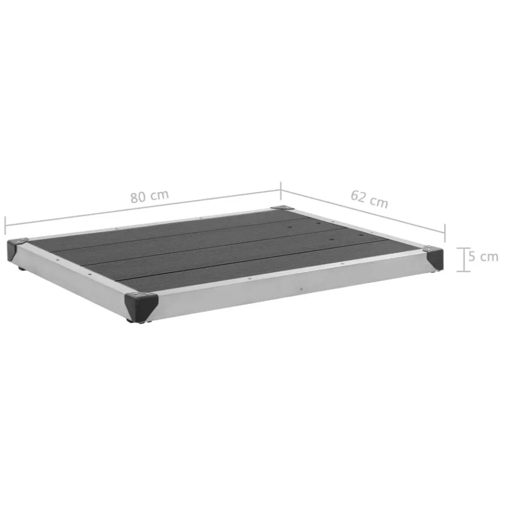 vidaXL Ducha de jardín con base 220 cm acero inoxidable Gris Outlet