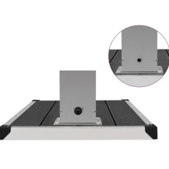 vidaXL Ducha de jardín con plato acero inoxidable WPC Gris Hot