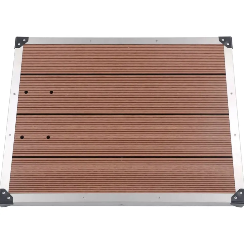 vidaXL Ducha de jardín con base marrón 230 cm acero inoxidable Marrón Online